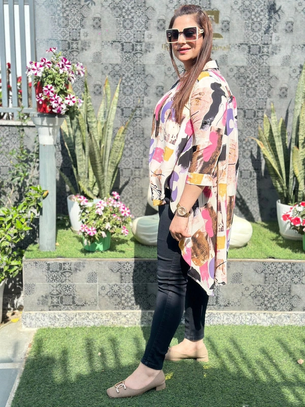 131128 Geometric Printed Updown Down Top