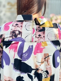 131128 Geometric Printed Updown Down Top