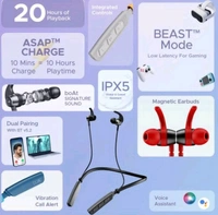 BOAT Rockerz 235 Pro with upto 20 Hours Playback & ASAP Charge Bluetooth Headset (Active Black, In the Ear)