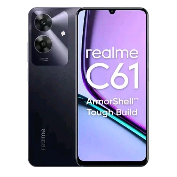 Realme realme C61 4GB | 64GB (Marble Black) - 64 GB, Marbel black, 4 GB