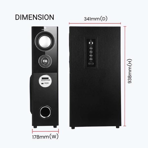 ZEBRONICS Zeb BT 7500 RUCF - Black