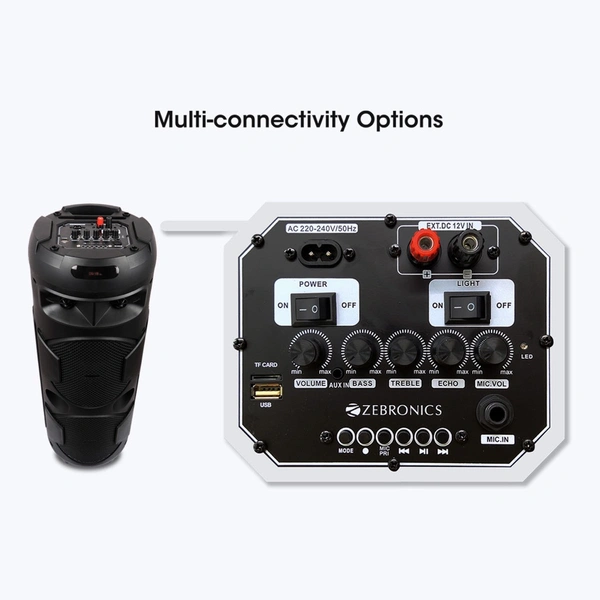 ZEBRONICS Zeb 450 Moving Monster 2X8L - Black