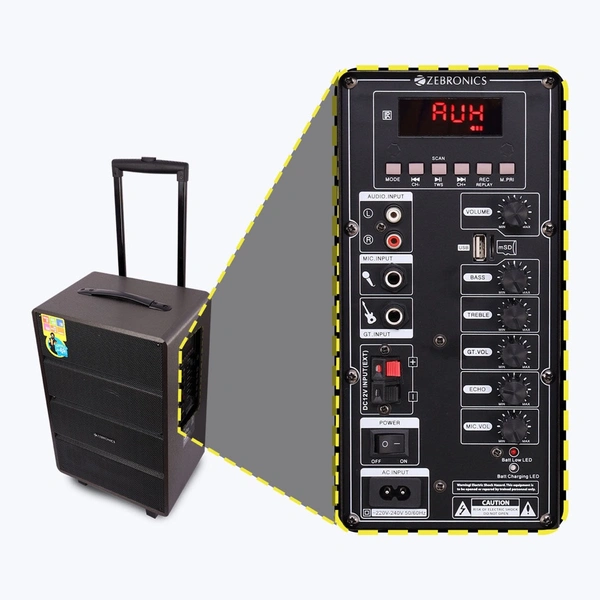 ZEBRONICS Banjo (Zeb Monster Pro 2X12L2) - Black