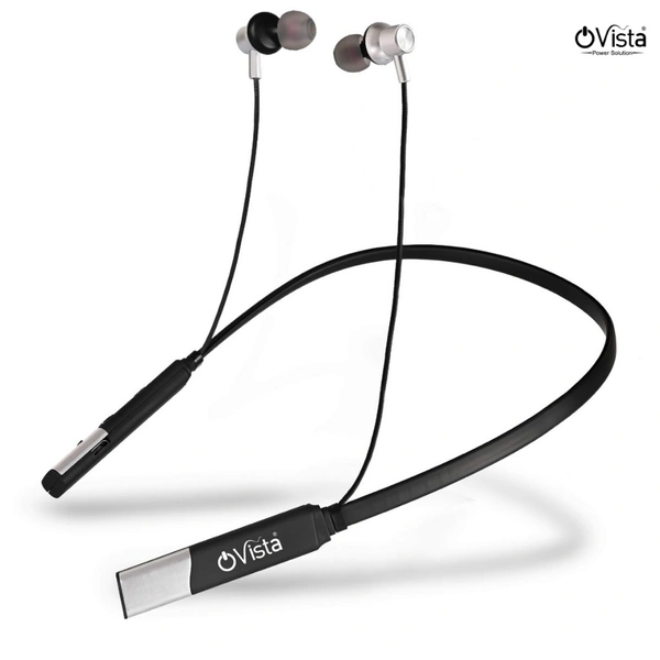 Ovista Jazz Bluetooth Neckband – 50H Playtime, Stereo Sound, Magnetic Earbuds & Voice Assistant