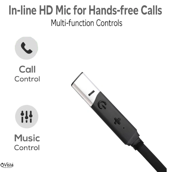 Ovista Jazz Bluetooth Neckband – 50H Playtime, Stereo Sound, Magnetic Earbuds & Voice Assistant