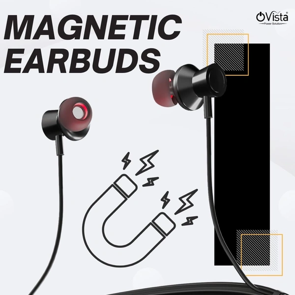 Ovista Melody Bluetooth Neckband | 50H Playtime, ENC Mic & Deep Bass