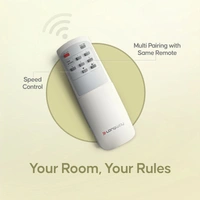 Longway Creta P1 1200 Mm/48 Inch Remote Controlled 3 Blade Anti-Dust Decorative Star Rated Ceiling Fan (Rusty Brown, Pack Of 1)