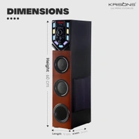 Krisons Swag Tower Home Theater with Wired Mic| Bluetooth,USB, AUX, LCD Display, Built-in FM 90 W Bluetooth Tower Home Theater