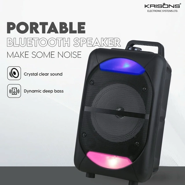 KRISONS Krisons Beatz with FM,USB,Aux and Bluettot with Free Wired Mic 30W Bluetooth Trolley Speaker