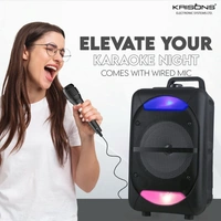 KRISONS Krisons Beatz with FM,USB,Aux and Bluettot with Free Wired Mic 30W Bluetooth Trolley Speaker