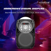 KRISONS Krisons Star 100W Bluetooth Party Speaker with Wheels, LED Display & Karaoke Control