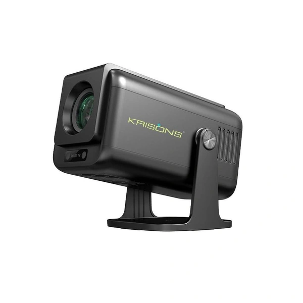 Krisons Razor-004 Smart Projector|1080P Native |4K HD Short Throw|Bluetooth Remote|Upto18000 Lumens|Wi-Fi 6/BT5.4|Android 13| Auto Focus/Keystone |Primevideo,Hotstar,NetfliX|HDMI, USB,Screen Mirroring