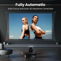 Krisons Razor-004 Smart Projector|1080P Native |4K HD Short Throw|Bluetooth Remote|Upto18000 Lumens|Wi-Fi 6/BT5.4|Android 13| Auto Focus/Keystone |Primevideo,Hotstar,NetfliX|HDMI, USB,Screen Mirroring