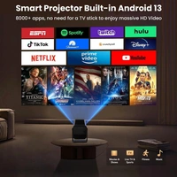 Krisons Razor-004 Smart Projector|1080P Native |4K HD Short Throw|Bluetooth Remote|Upto18000 Lumens|Wi-Fi 6/BT5.4|Android 13| Auto Focus/Keystone |Primevideo,Hotstar,NetfliX|HDMI, USB,Screen Mirroring