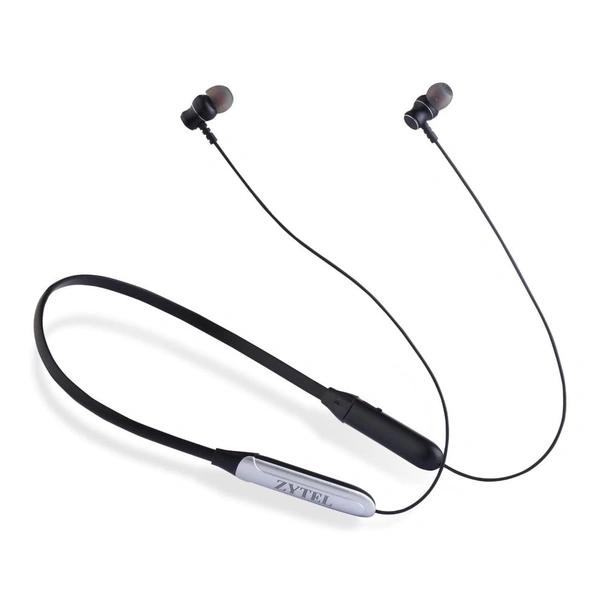 KRISONS Krisons Zytel-Doodle Neckband with 30 Hrs runtime Deep Bass Speaker Headset (Silver, in-Ear) Bluetooth Headset (Black Silver, True Wireless)