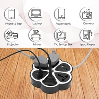 Krisons Power Plate 003 with 4 USB Port + 4 Power Sockets Smart Electric Universal Extension Board Multi Plug with 2500W, 3Mtr Cord Length, 2.1A USB Output(Black)