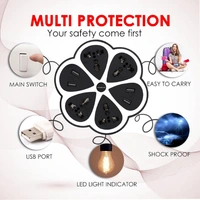 Krisons Power Plate 003 with 4 USB Port + 4 Power Sockets Smart Electric Universal Extension Board Multi Plug with 2500W, 3Mtr Cord Length, 2.1A USB Output(Black)