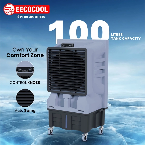 EECOCOOL Santoz Plus 100 L Desert Air Cooler ( Grey)
