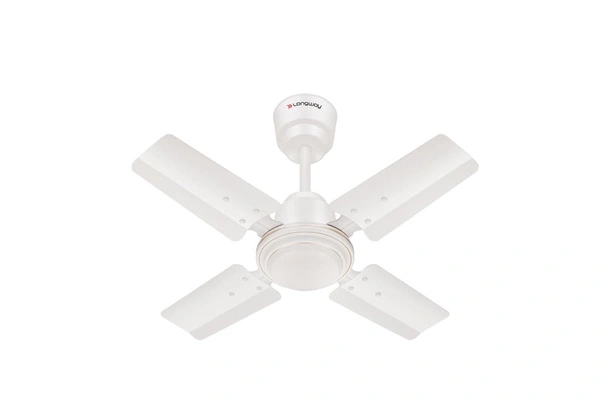 Longway Crystal P1 600 Mm/24 Inch Ultra High Speed 4 Blade Anti-Dust Decorative Star Rated Ceiling Fan | 2 Years Warranty (Brown, Pack Of 1) - white
