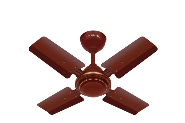 Longway Crystal P1 600 Mm/24 Inch Ultra High Speed 4 Blade Anti-Dust Decorative Star Rated Ceiling Fan | 2 Years Warranty (Brown, Pack Of 1)