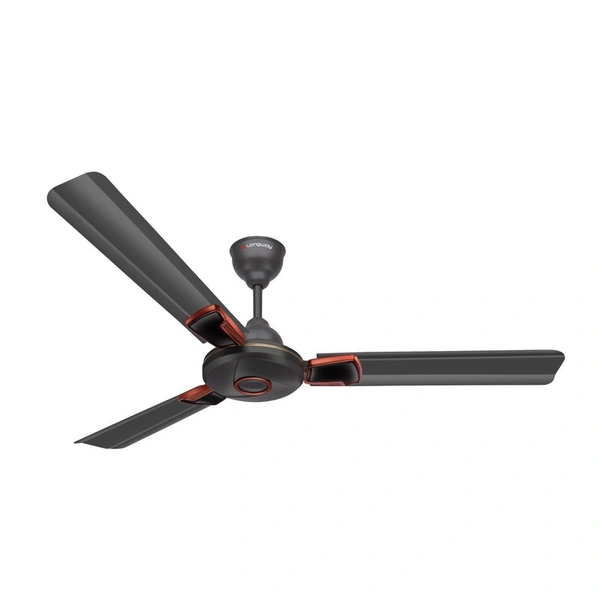 Longway Magna 1200 Mm/48 Inch Ultra High Speed 3 Blade Anti-Dust Decorative Star Rated Ceiling Fan | 2 Years Warranty (Ivory, Pack Of 1) - smoked brown