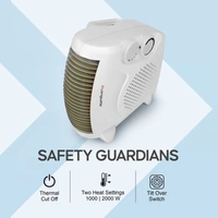LONGWAY Longway Hot Max 2000/1000 W Fan Room Heater With ISI Approved ( White)
