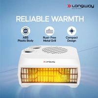 LONGWAY Longway Magma 2000/1000 W Fan Room Heater With ISI Approved ( White)