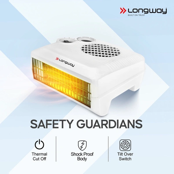 LONGWAY Longway Magma 2000/1000 W Fan Room Heater With ISI Approved ( White)