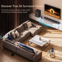 Portronics 600W Sound Slick X1 5.1.2 CH Dolby Atmos Home Theatre, Wireless Satellite Speaker 600 W Bluetooth Soundbar (Black, Stereo Channel)