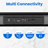 Portronics Pure Sound 106 Wired Subwoofer, HD Sound, BT5.3v 120 W Bluetooth Soundbar (Black, 2.1 Channel)