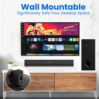 Portronics Pure Sound 106 Wired Subwoofer, HD Sound, BT5.3v 120 W Bluetooth Soundbar (Black, 2.1 Channel)