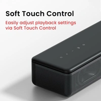 Portronics Sound Slick 8 80W Touch Control Bluetooth Soundbar, Surround Sound With Remote 80 W Bluetooth Soundbar (Black, 2.1 Channel)