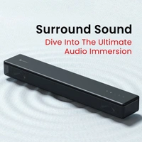 Portronics Sound Slick 8 80W Touch Control Bluetooth Soundbar, Surround Sound With Remote 80 W Bluetooth Soundbar (Black, 2.1 Channel)