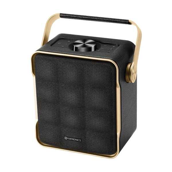 Portronics Harmony II 60W HD Sound Wireless Speaker, Bass Boost Technology, 5Hrs Playtime 60 W Bluetooth Party Speaker (Gold, Mono Channel) - yellow