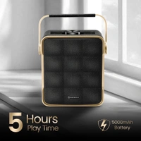 Portronics Harmony II 60W HD Sound Wireless Speaker, Bass Boost Technology, 5Hrs Playtime 60 W Bluetooth Party Speaker (Gold, Mono Channel) - yellow