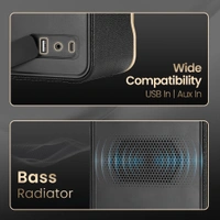Portronics Harmony II 60W HD Sound Wireless Speaker, Bass Boost Technology, 5Hrs Playtime 60 W Bluetooth Party Speaker (Gold, Mono Channel) - yellow