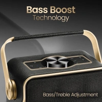Portronics Harmony II 60W HD Sound Wireless Speaker, Bass Boost Technology, 5Hrs Playtime 60 W Bluetooth Party Speaker (Gold, Mono Channel) - yellow