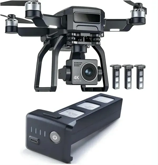 Sky High Foldable 4K Drone with Brushless Motor Inbuilt - MINI, Black, 4K CAMERA WITH 3-AXIS GIMBAL