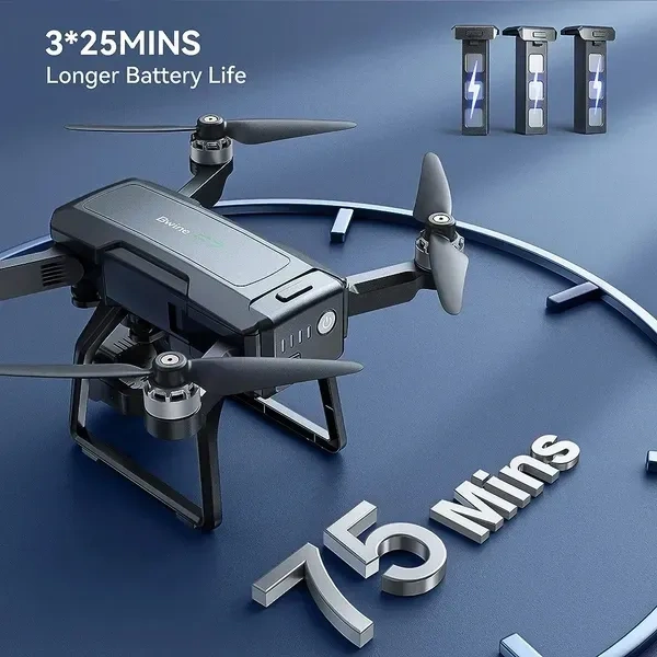 Sky High Foldable 4K Drone with Brushless Motor Inbuilt - MINI, Black, 4K CAMERA WITH 3-AXIS GIMBAL