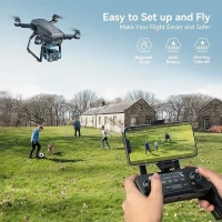 Sky High Foldable 4K Drone with Brushless Motor Inbuilt - MINI, Black, 4K CAMERA WITH 3-AXIS GIMBAL
