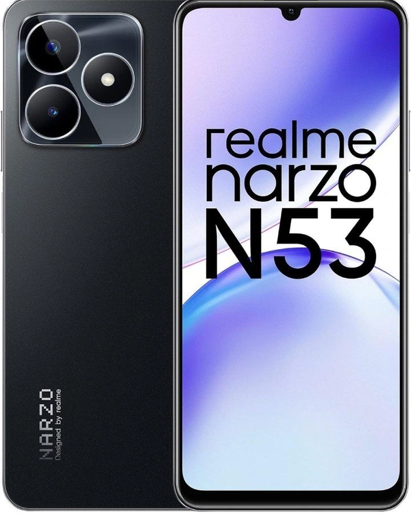 realme narzo N53 (Feather Black, 8GB+128GB) 33W Segment Fastest Charging | Slimmest Phone in Segment | 90 Hz Smooth Display