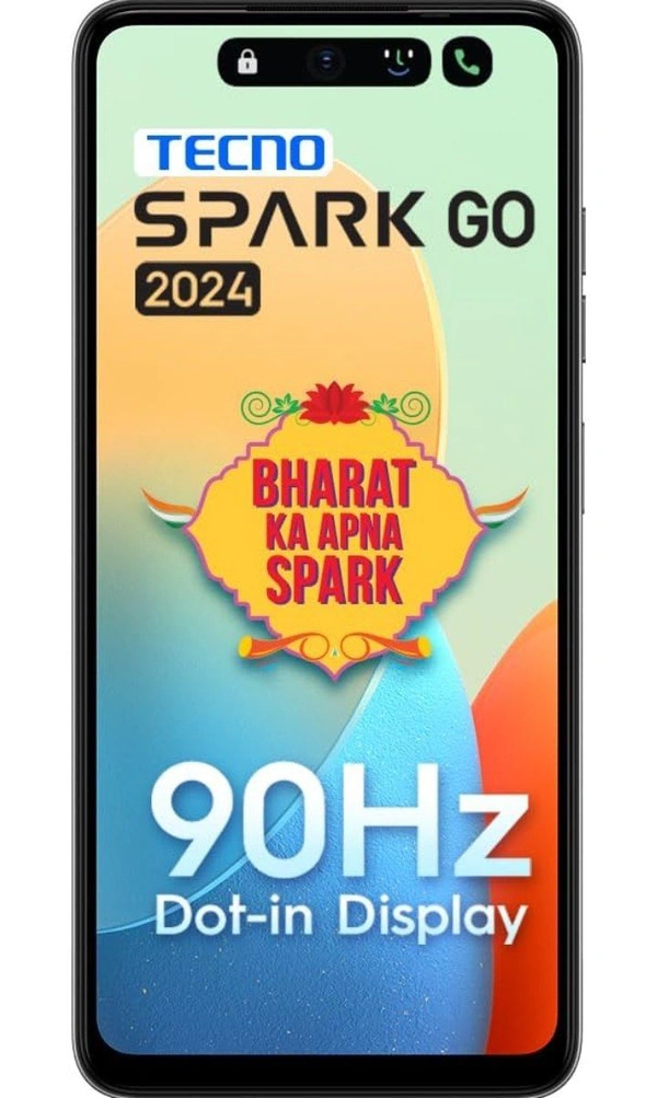 TECNO Spark Go 2024 (Gravity Black,6GB* RAM, 64GB ROM)| Segment First 90Hz Dot-in Display with Dynamic Port & Dual Speakers with DTS| 5000mAh| 10W Type-C| Fingerprint Sensor| Octa-Core Processor