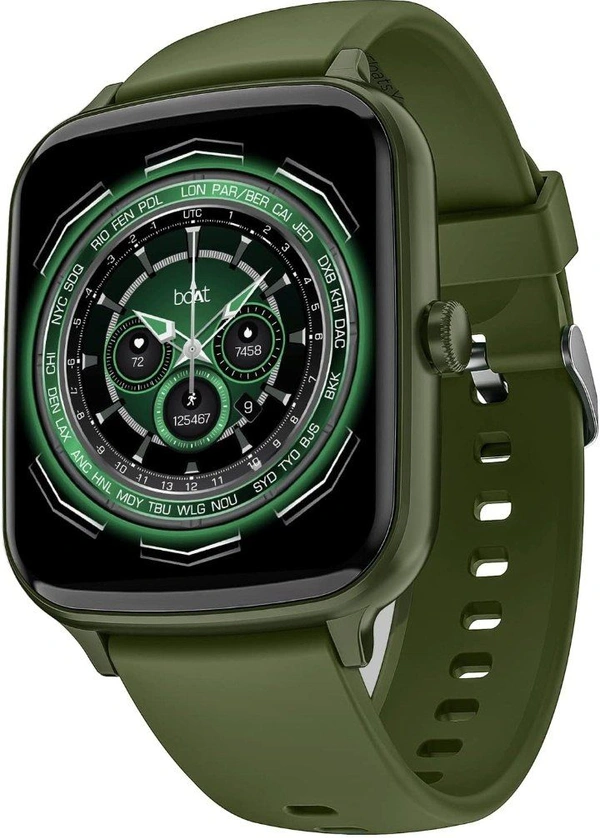 boAt Wave Style Call Smart Watch with Advanced BT Calling Chip,DIY Watch Face Studio, Coins, 1.69" HD Display, Health Ecosystem, Live Cricket Scores, Quick Replies, HR & SpO2(Olive Green)