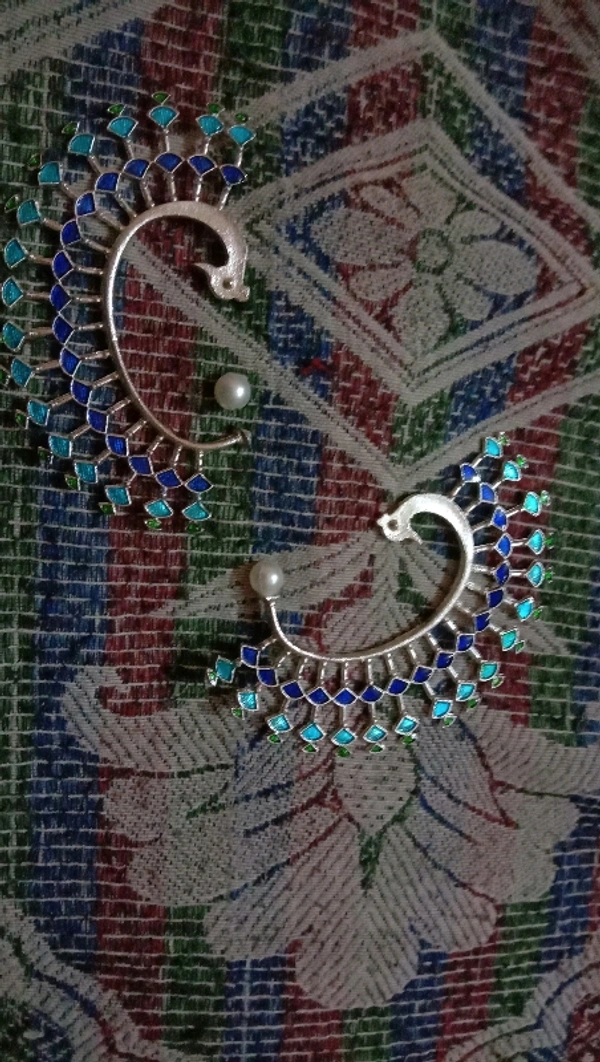 Latest Peacock Earcuff  - multi, yes