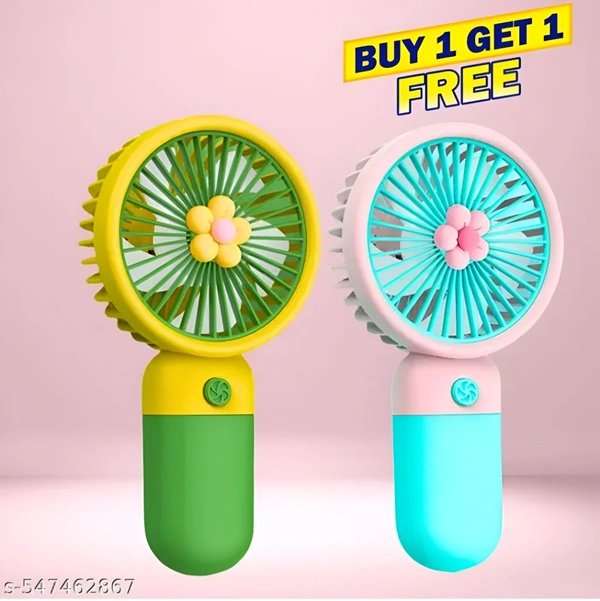 Whinsy Handheld flower fresh little Pack of 2 fan portable Portable Mini Fan For Summer Cooling Fan Handled Fan USB Fan