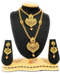 Gold Plated Anti Tarnish Jewellery Traditional Gold Plated Pearl Choker Necklace Set for Women | Bridal Jewelry Set with Earrings for Wedding & Festive Wear
- Gold, Free Size ( Gold Plated )