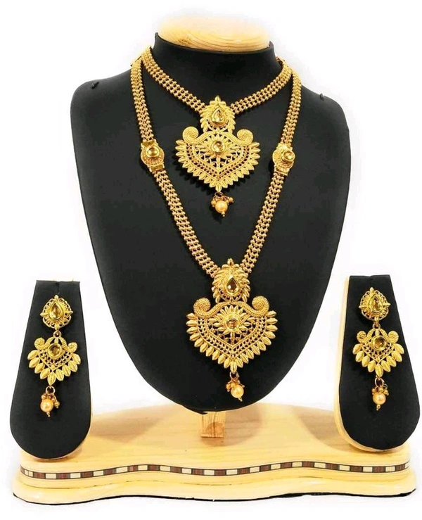 Gold Plated Anti Tarnish Jewellery Traditional Gold Plated Pearl Choker Necklace Set for Women | Bridal Jewelry Set with Earrings for Wedding & Festive Wear
- Gold, Free Size ( Gold Plated )