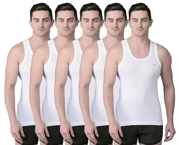 PACK OF 4 WHITE VEST MEN MO - 90cm