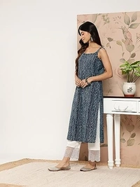 Bollyclues Women's Crepe Straight Bandhani Printed Kurti(BA-01) AN - XL