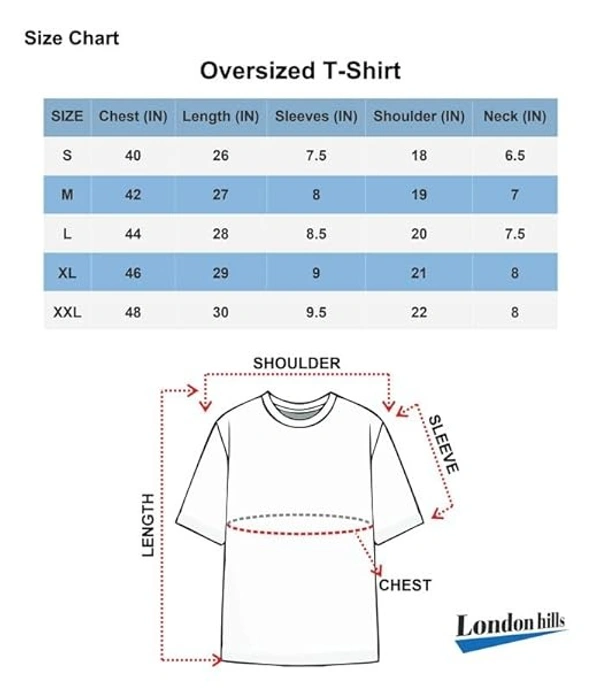 London Hills Women Printed Round Neck Oversized T-Shirt | Loose Fit Drop Shoulder T-Shirt Pack of 3 An - XXL